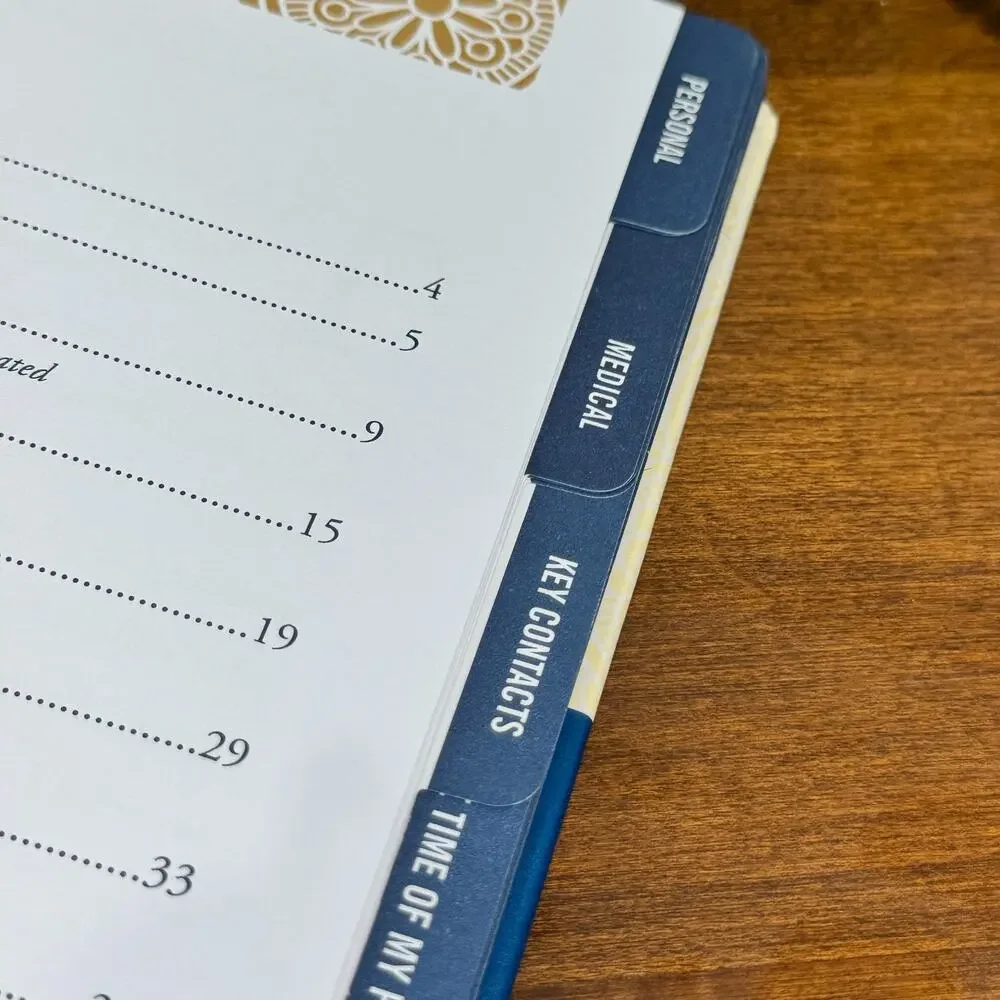 Peace of Mind Planner Important Information about My Belongings Blue